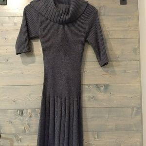 Gray sweater dress
